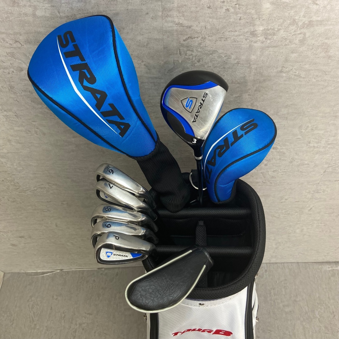 Callaway キャロウェイ STRATA ストラータ メンズゴルフ9本セット SR UNI 右利き用 キャディバッグ Callaway キャロウェイ STRATA ストラータ メンズゴルフ9本セット SR UNI 右利き用 キャディバッグ