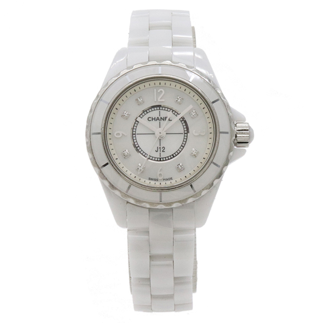 CHANEL - CHANEL シャネル J12 ホワイト セラミック 白 シェル CHANEL - CHANEL シャネル J12 ホワイト セラミック 白 シェル