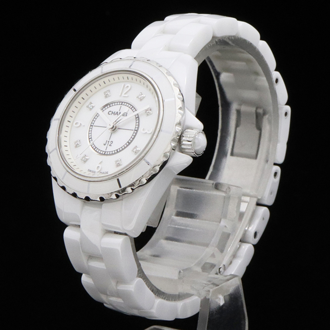 CHANEL - CHANEL シャネル J12 ホワイト セラミック 白 シェル CHANEL - CHANEL シャネル J12 ホワイト セラミック 白 シェル