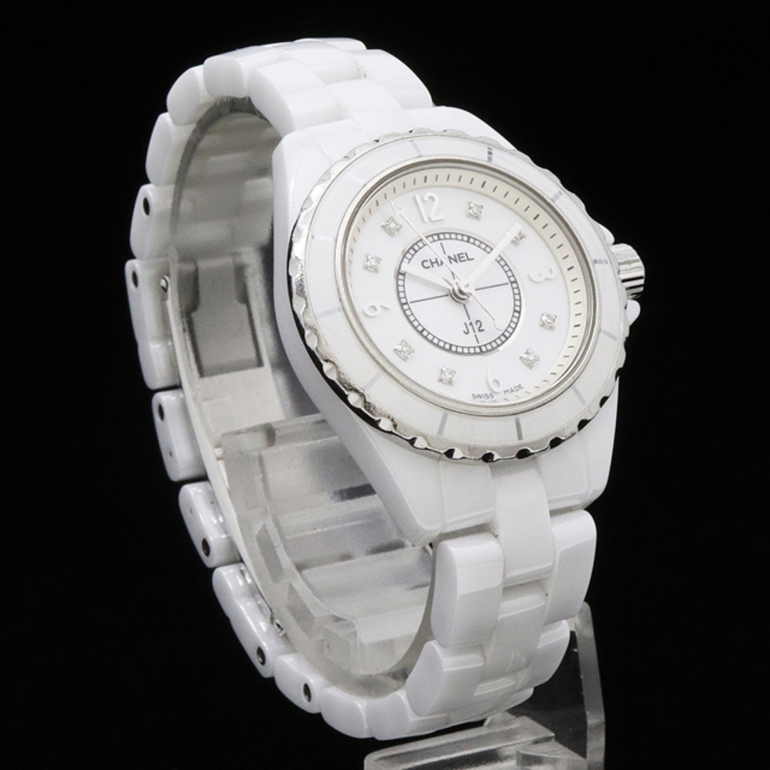 CHANEL - CHANEL シャネル J12 ホワイト セラミック 白 シェル CHANEL - CHANEL シャネル J12 ホワイト セラミック 白 シェル