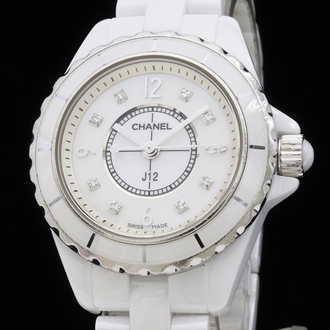 CHANEL - CHANEL シャネル J12 ホワイト セラミック 白 シェル CHANEL - CHANEL シャネル J12 ホワイト セラミック 白 シェル