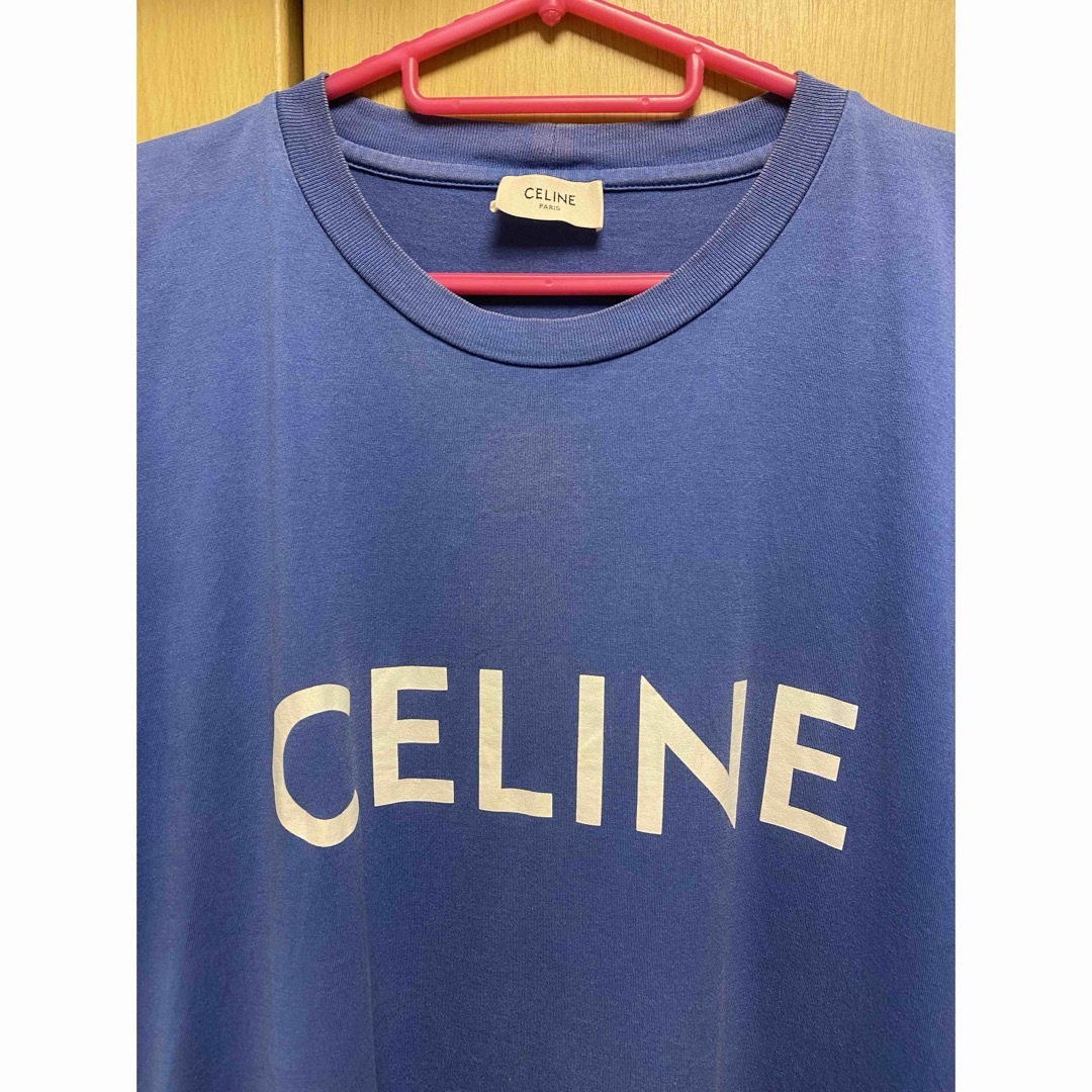 CELINE - 正規 CELINE セリーヌ ロゴ Tシャツ 青系の通販 by CELINE - 正規 CELINE セリーヌ ロゴ Tシャツ 青系の通販 by