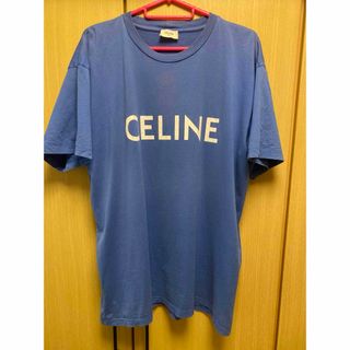 CELINE - 正規 CELINE セリーヌ ロゴ Tシャツ 青系の通販 by CELINE - 正規 CELINE セリーヌ ロゴ Tシャツ 青系の通販 by