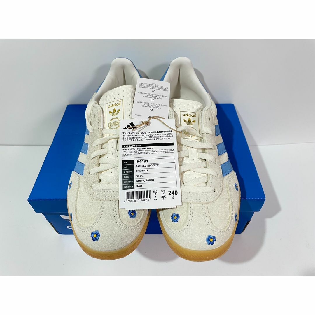 adidas - 【新品】24cm adidas Gazelle Indoor 花柄刺しゅうの adidas - 【新品】24cm adidas Gazelle Indoor 花柄刺しゅうの