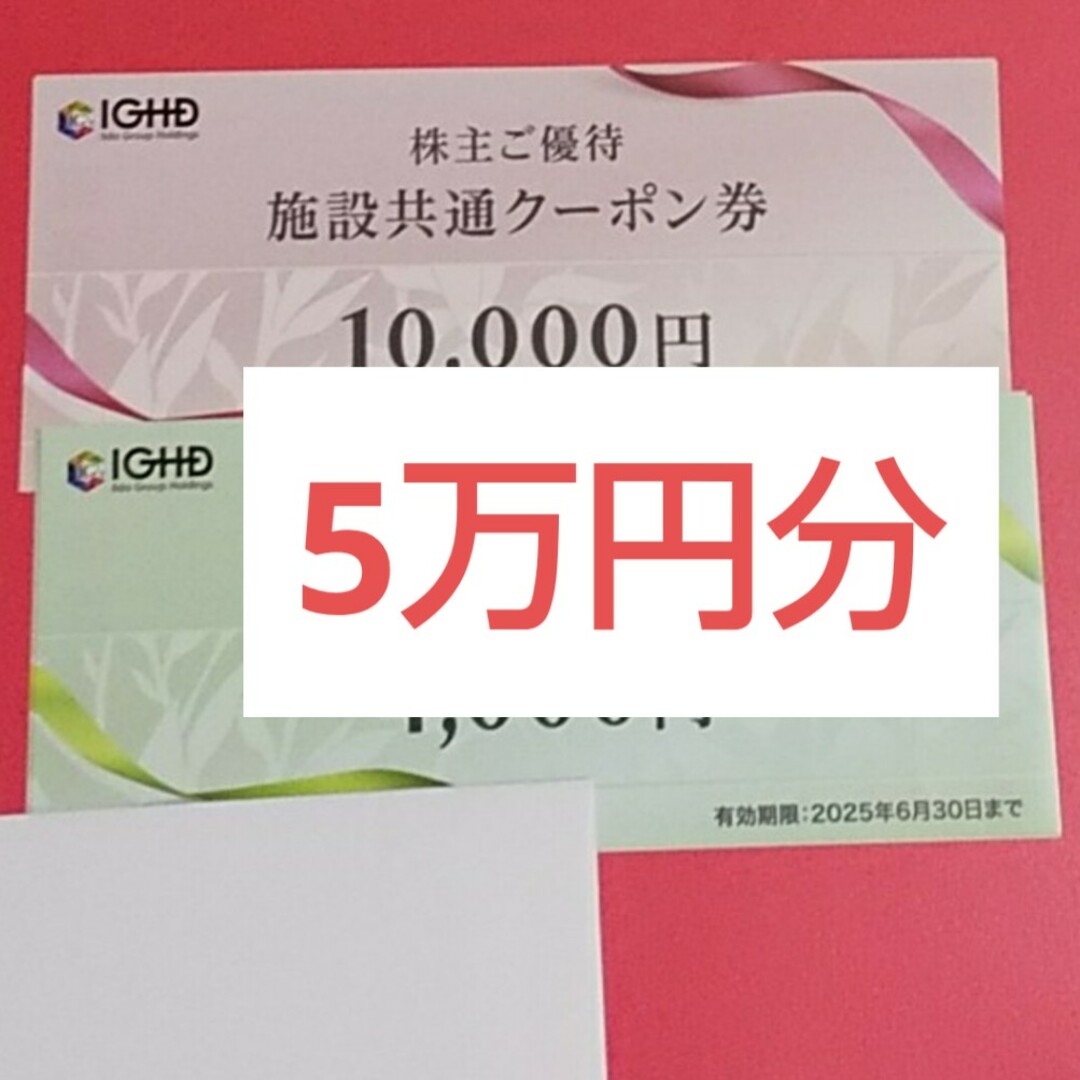 飯田グループホールディングス株主優待施設共通クーポン券5万円 飯田グループホールディングス株主優待施設共通クーポン券5万円