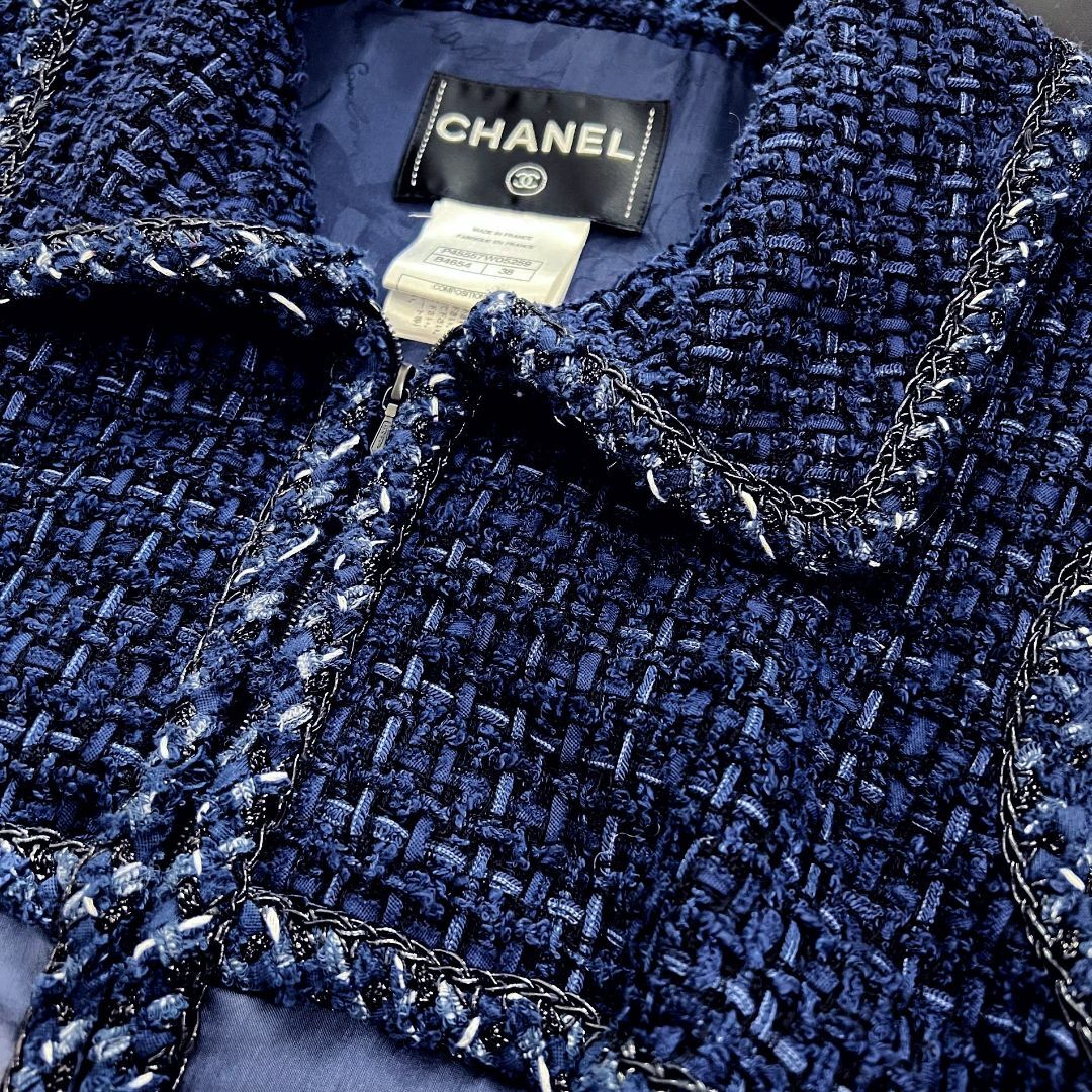 ☆CHANEL☆上質☆チェーントリム☆エアリー☆ツイード☆チュニック ☆CHANEL☆上質☆チェーントリム☆エアリー☆ツイード☆チュニック