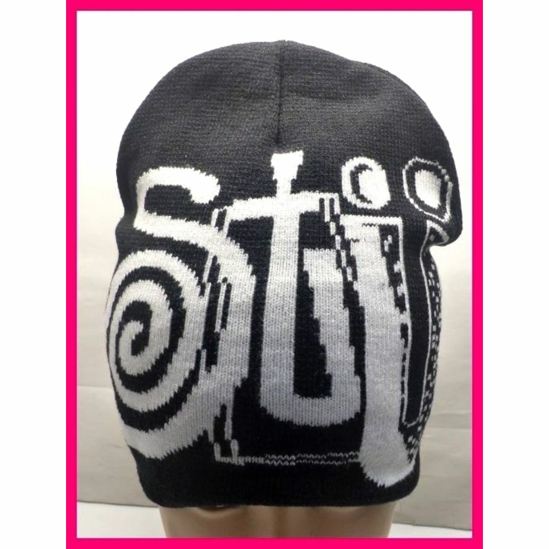 STUSSY - 新品ステューシー・ビーニー帽ニット帽 黒 男女OK STUSSY - 新品ステューシー・ビーニー帽ニット帽 黒 男女OK