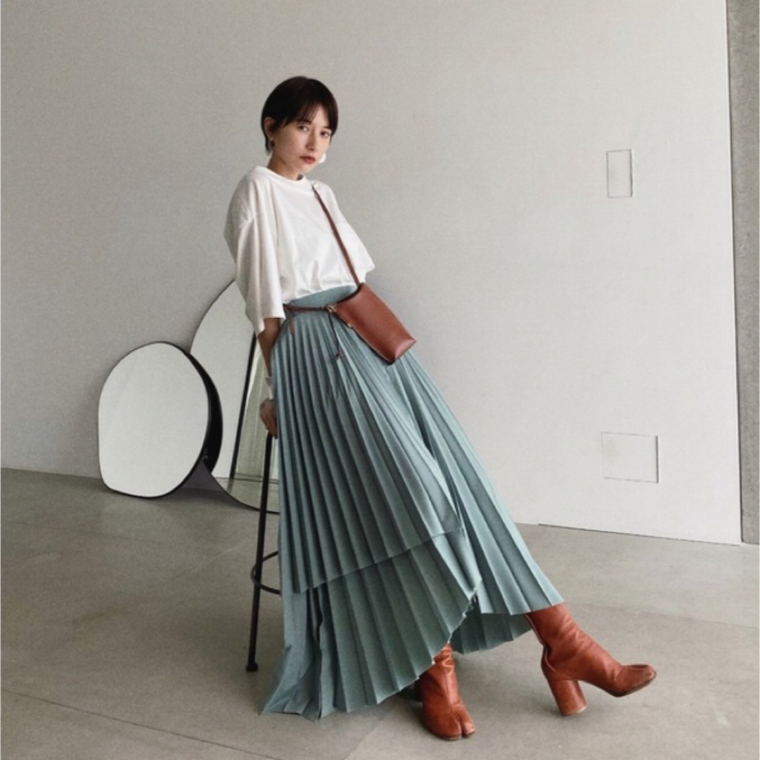 CLANE - プリーツスカート - WRAP PLEATS SKIRT GREEN | ADDICT CLANE - プリーツスカート - WRAP PLEATS SKIRT GREEN | ADDICT