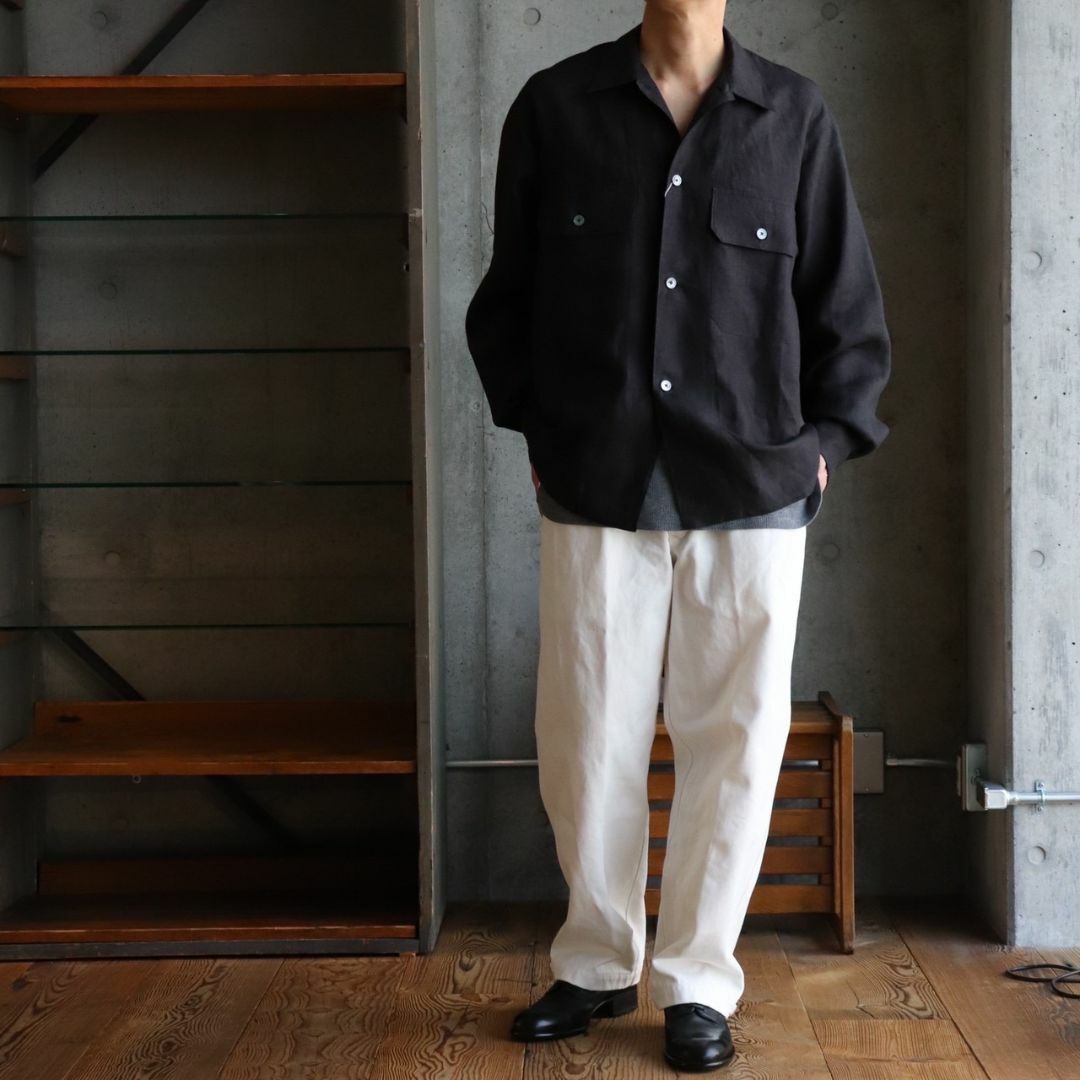 COMOLIコモリ リネン C.P.Oシャツ COMOLIコモリ リネン C.P.Oシャツ