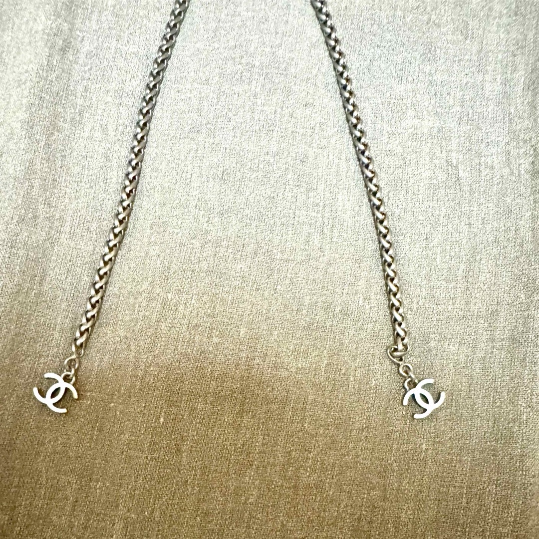 激レア美品 シャネル チェーンベルト付きリネンロングワンピース 激レア美品 シャネル チェーンベルト付きリネンロングワンピース