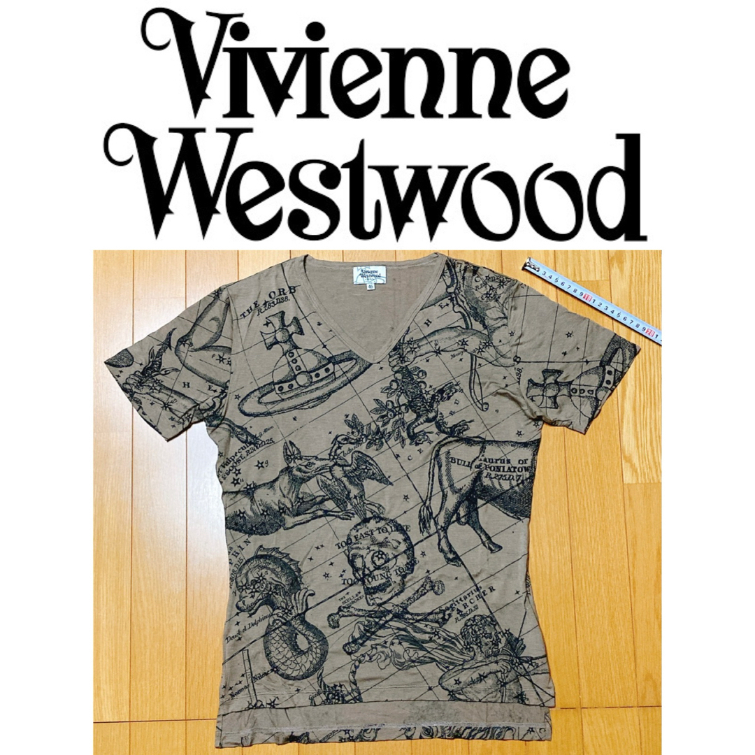 新品 Vivienne Westwood MAN 星座 オーブ柄 Tシャツ 46 新品 Vivienne Westwood MAN 星座 オーブ柄 Tシャツ 46