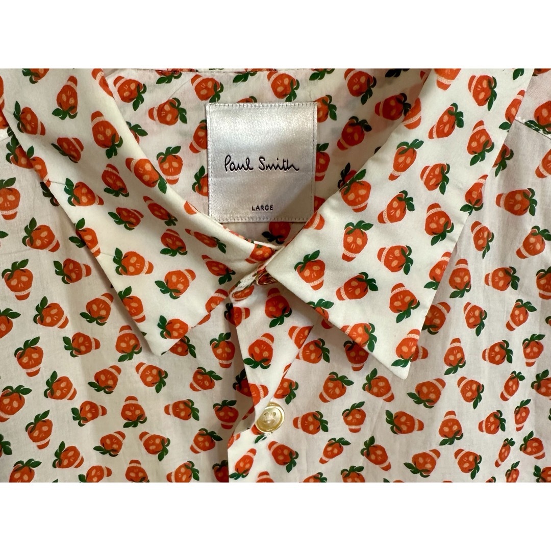 ポールスミス 金ボタン ストロベリー スカル いちご 総柄シャツ ポールスミス 金ボタン ストロベリー スカル いちご 総柄シャツ