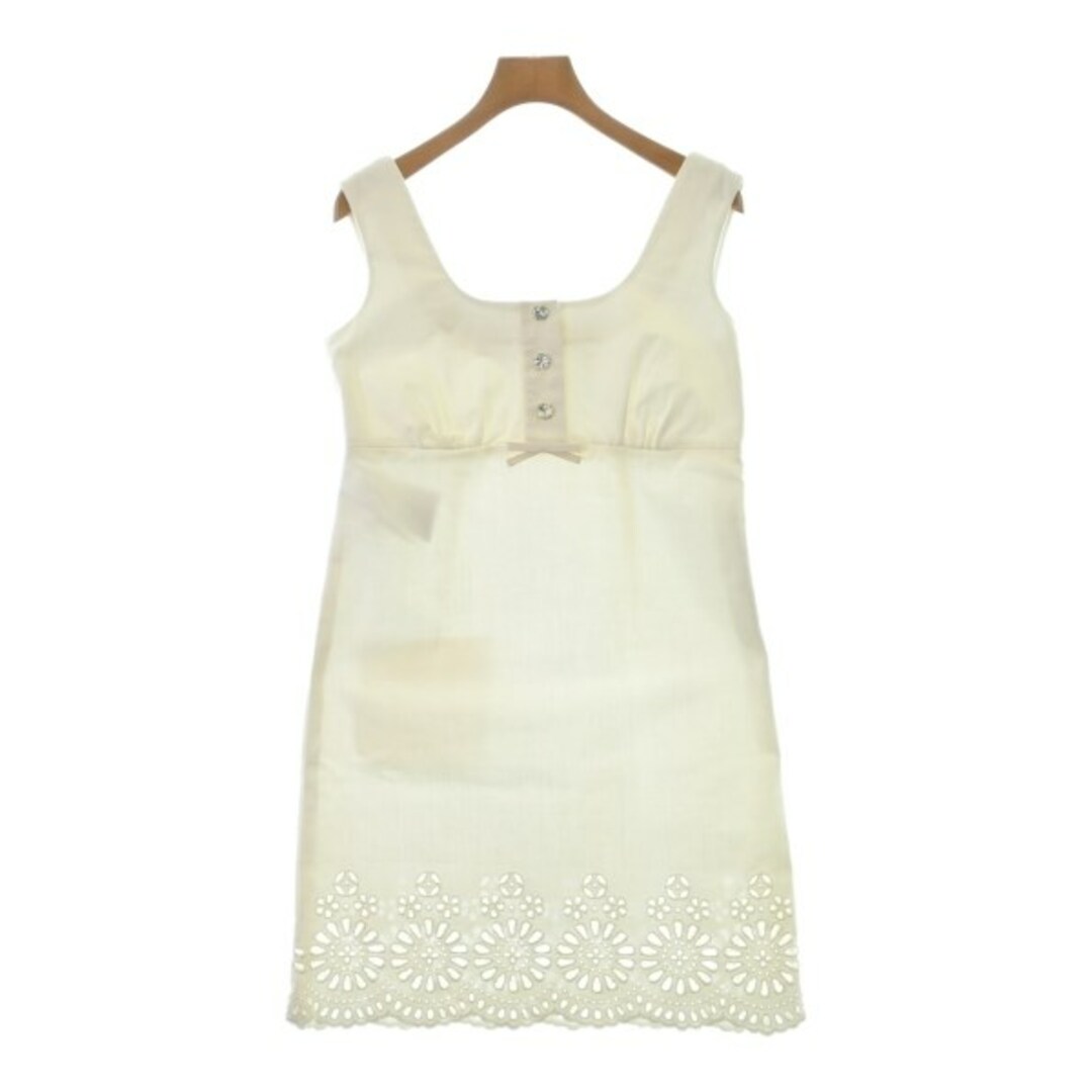 Miu Miu ミュウミュウ ワンピース 38(S位) 白 【古着】【中古】 Miu Miu ミュウミュウ ワンピース 38(S位) 白 【古着】【中古】