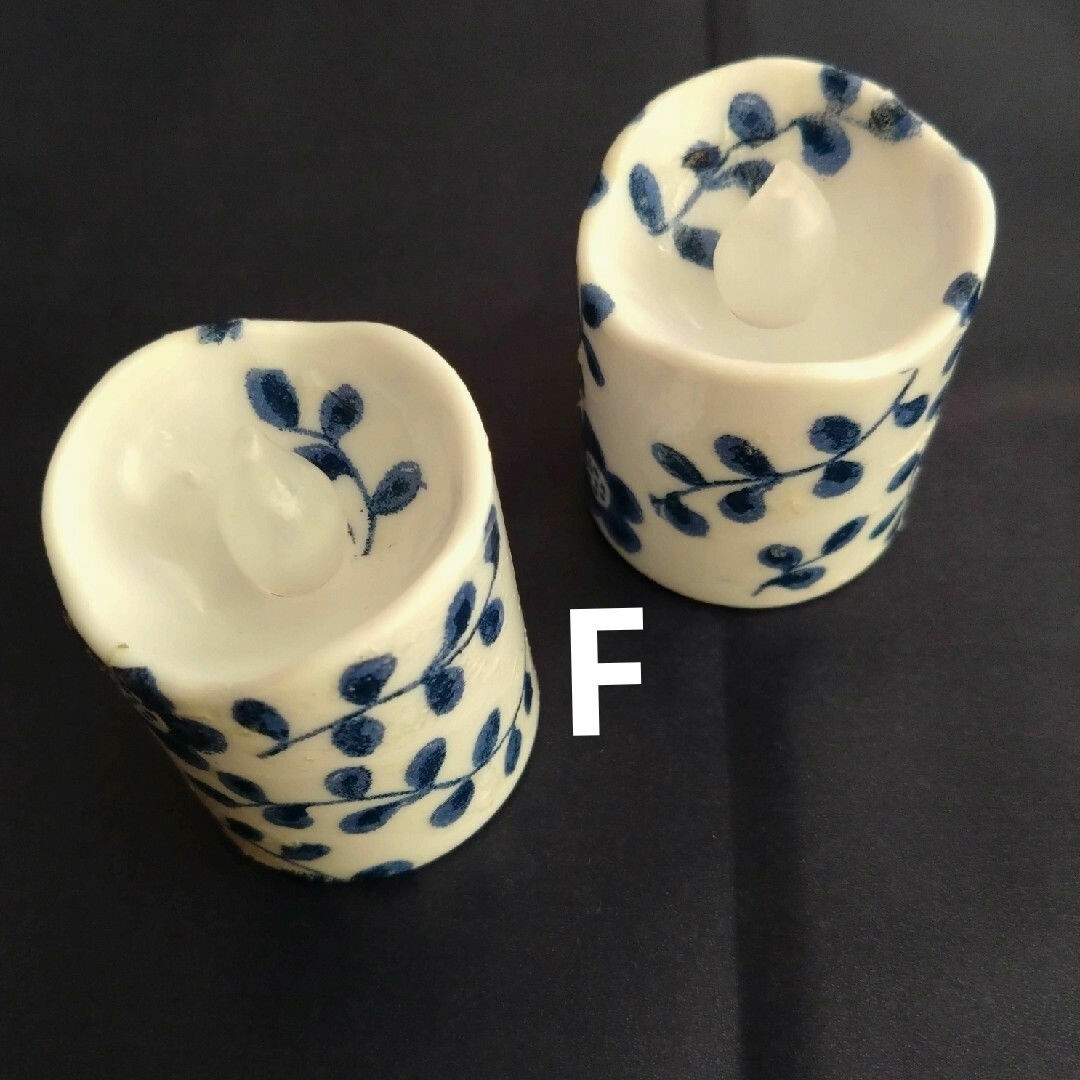 花キャンドル🪷デコパージュ🪷LEDライトキャンドル ハンドメイドの生活雑貨(雑貨)の商品写真