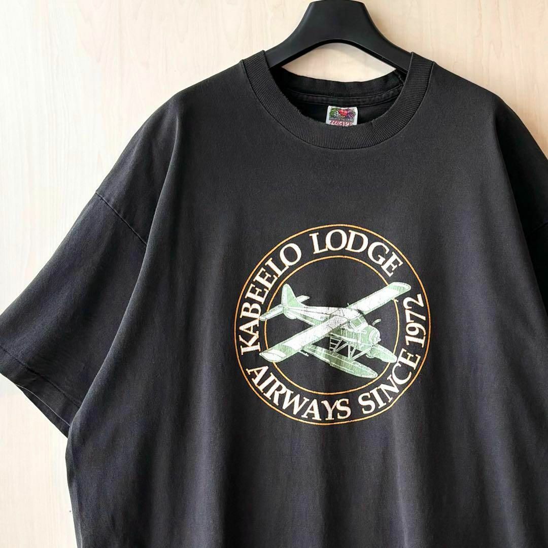 90s USA製古着 ヴィンテージ ロゴTシャツ 飛行機 シングルステッチ 90s USA製古着 ヴィンテージ ロゴTシャツ 飛行機 シングルステッチ
