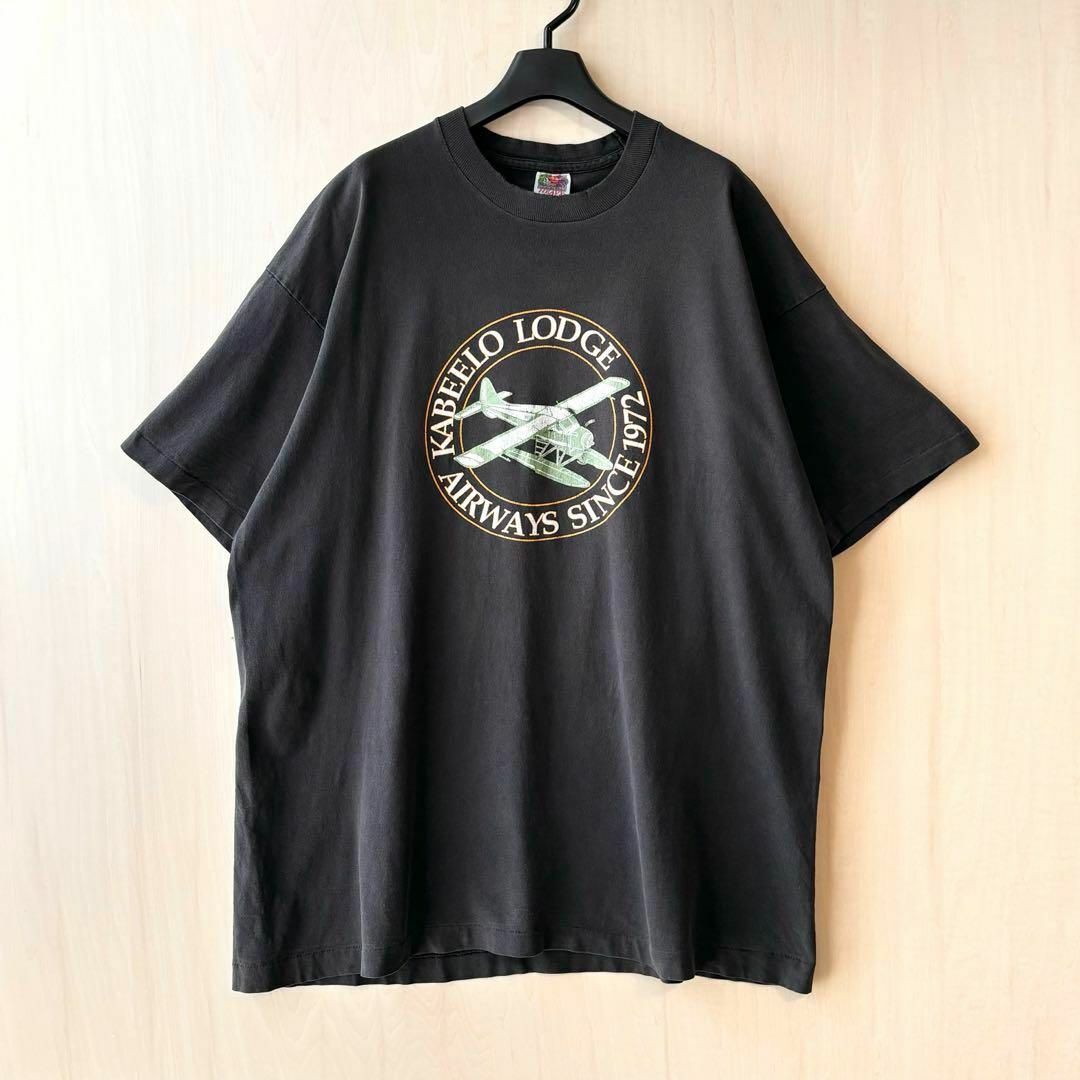 90s USA製古着 ヴィンテージ ロゴTシャツ 飛行機 シングルステッチ 90s USA製古着 ヴィンテージ ロゴTシャツ 飛行機 シングルステッチ