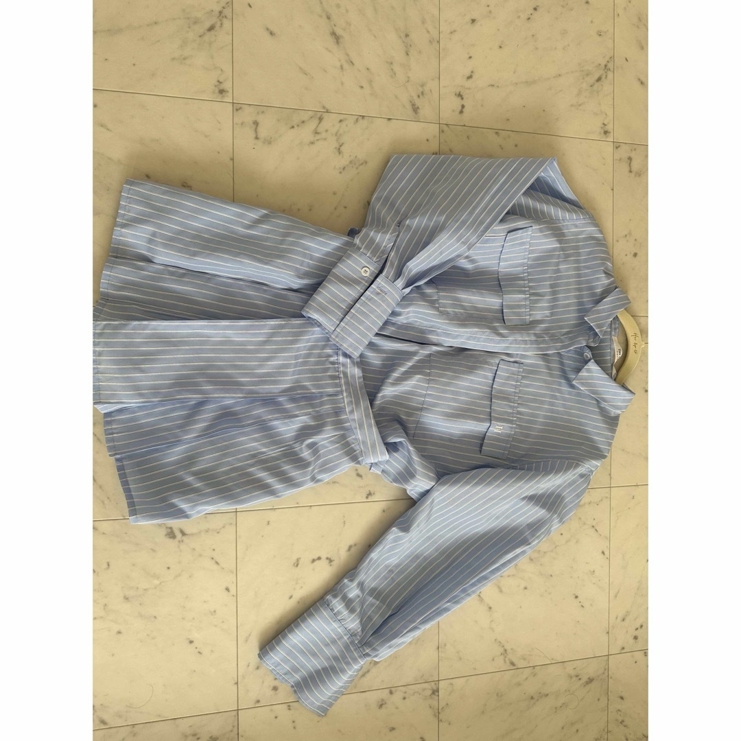 herlipto Armace Stripe Shirt Romper herlipto Armace Stripe Shirt Romper