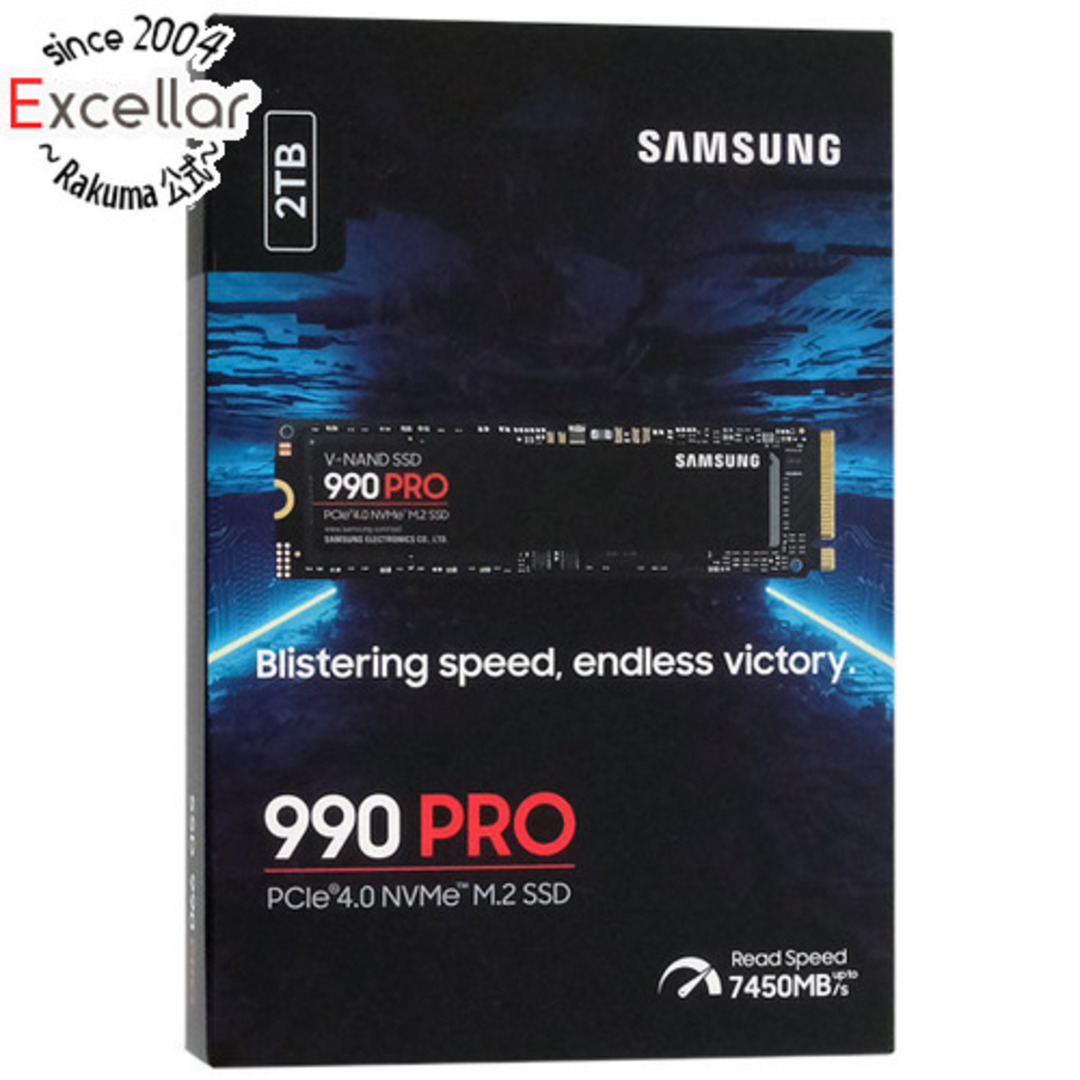 【新品訳あり(箱きず・やぶれ)】 SAMSUNG製 SSD 990 PRO MZ-V9P2T0B-IT 2TB