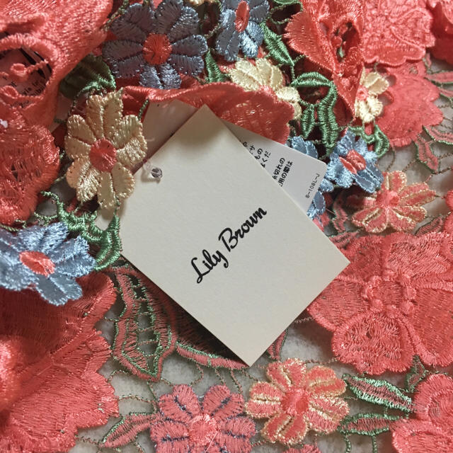 Lily Brown(リリーブラウン)のタグ付未使用❤︎ リリーブラウン ❤︎ フラワー 刺繍 トップス レディースのトップス(シャツ/ブラウス(半袖/袖なし))の商品写真