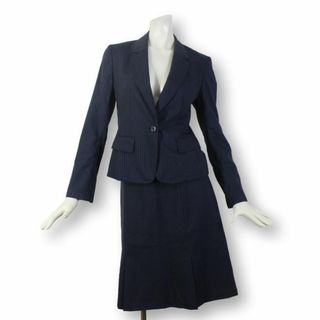 ヨウフクノアオヤマ(洋服の青山)の02【新品同様】エヌ ラインプレシャス スカートスーツ 上9 下13 ネイビー紺(スーツ)