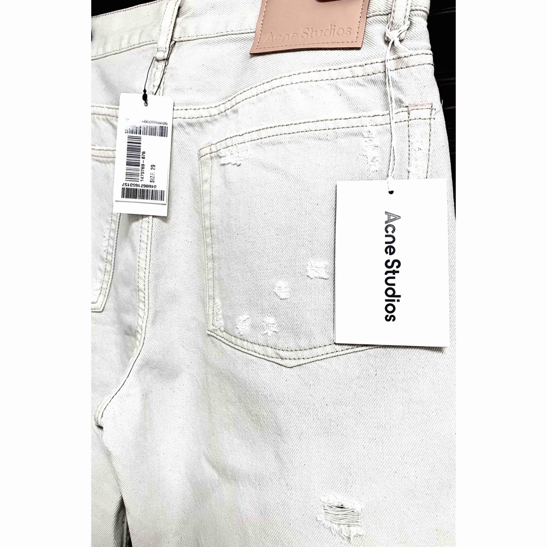 Acne Studios 2021M Split White デニム 29/32 パンツ Acne Studios 2021M Split White デニム 29/32 パンツ