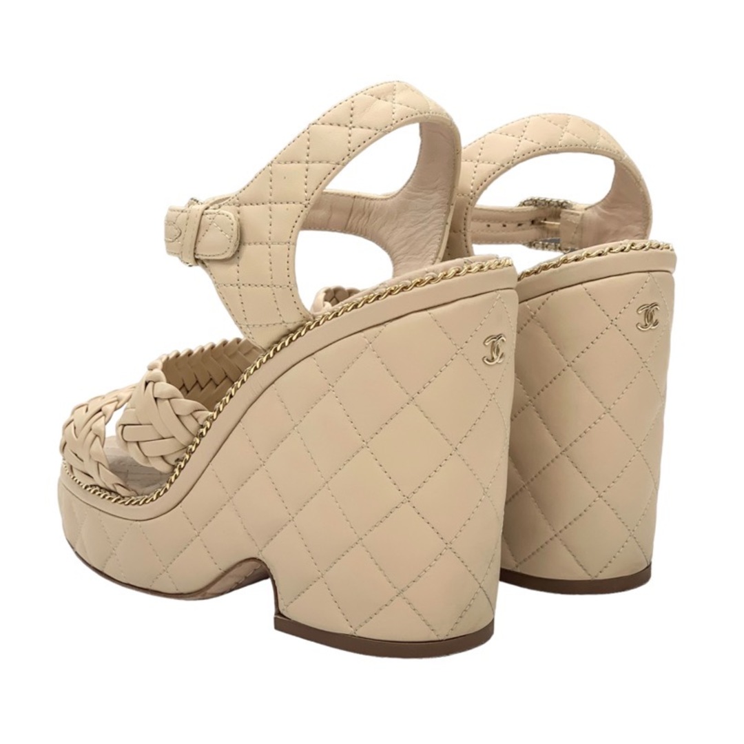 シャネル CHANEL サンダル 靴 シューズ レザー ベージュ シャネル CHANEL サンダル 靴 シューズ レザー ベージュ