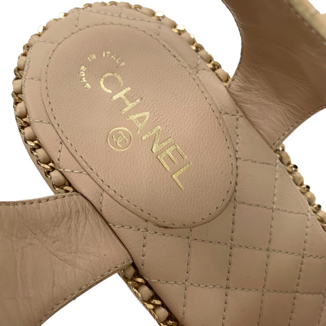 シャネル CHANEL サンダル 靴 シューズ レザー ベージュ シャネル CHANEL サンダル 靴 シューズ レザー ベージュ