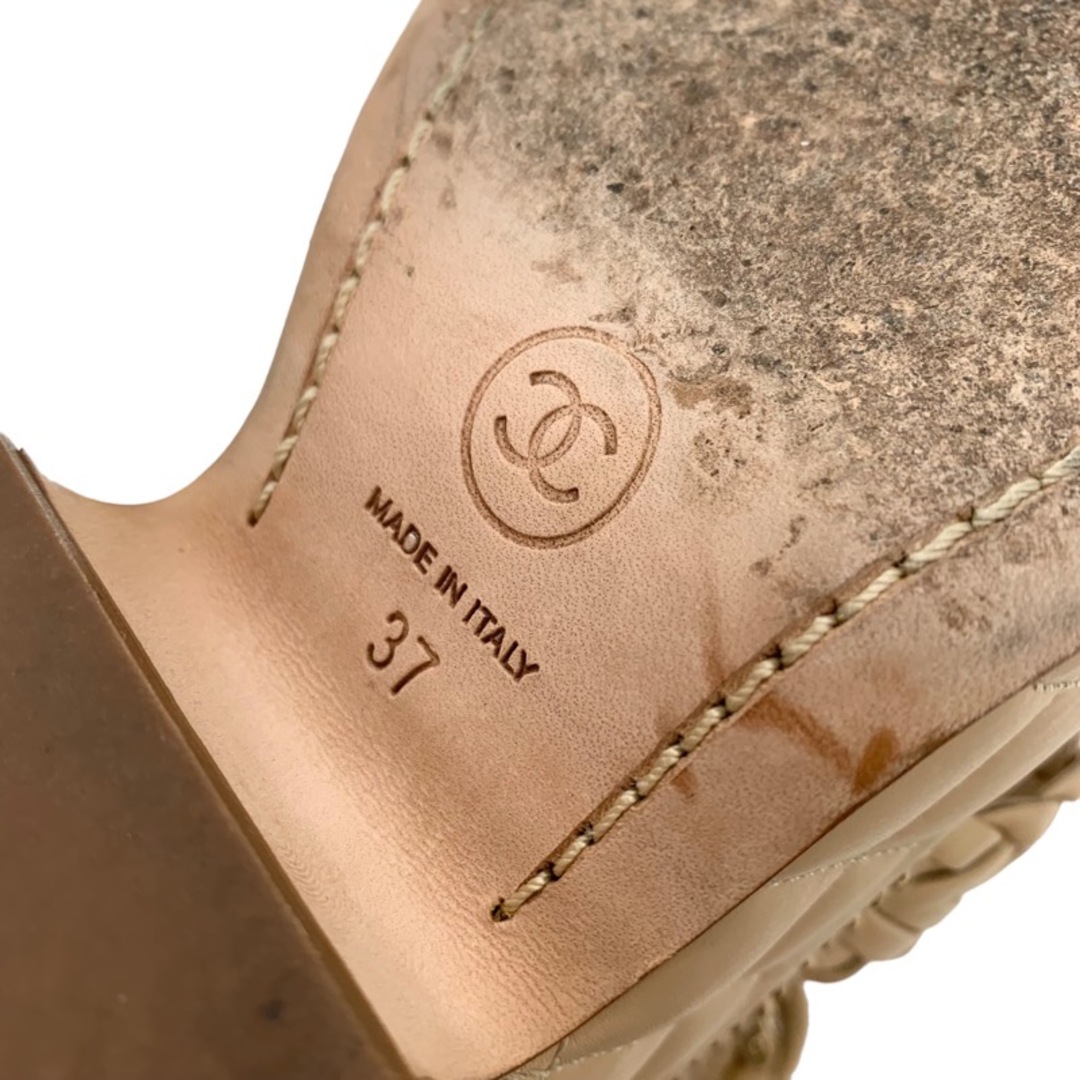 シャネル CHANEL サンダル 靴 シューズ レザー ベージュ シャネル CHANEL サンダル 靴 シューズ レザー ベージュ