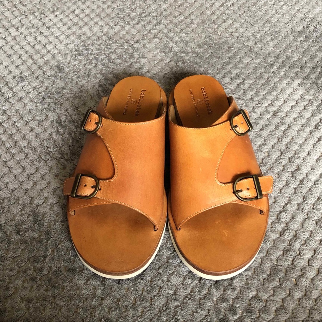 超美品☆UNITED ARROWS×bibliotek レザーサンダル(UNITED 超美品☆UNITED ARROWS×bibliotek レザーサンダル(UNITED