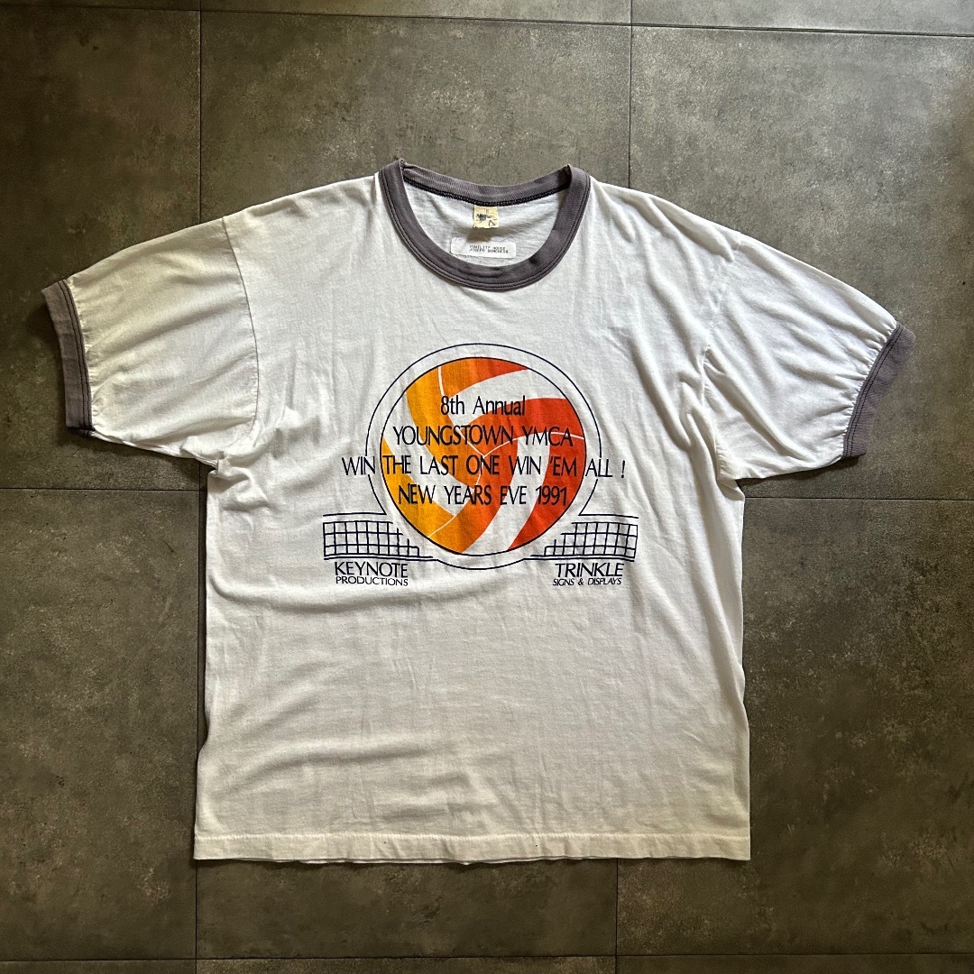 SCREEN STARS - 80s90s スクリーンスターズ リンガーtシャツ USA製 ホワイト XL