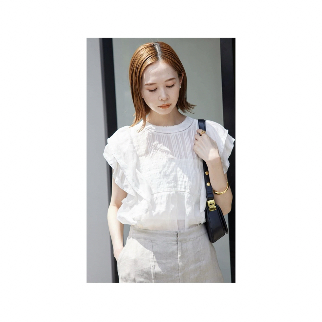 SLOBE IENA ラミーフリルピンタックブラウス SLOBE IENA