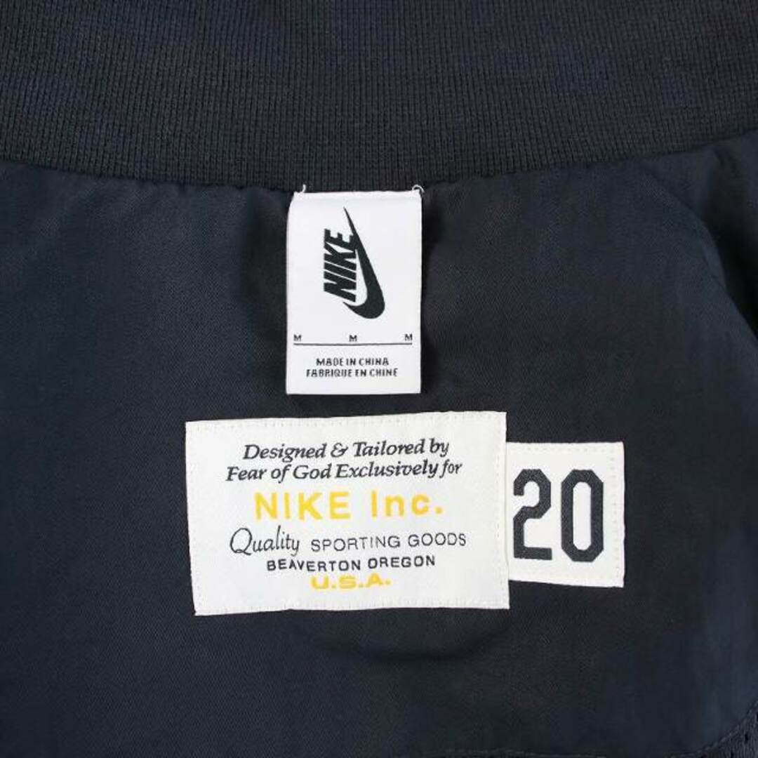 NIKE FEAR OF GOD ナイロンジャケット ブルゾン 半袖 黒 NIKE FEAR OF GOD ナイロンジャケット ブルゾン 半袖 黒