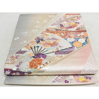 平和屋着物◎六通柄袋帯　唐織　天平裂取能衣文　九百　金銀糸　正絹　逸品　AAAI6247Ajz(帯)