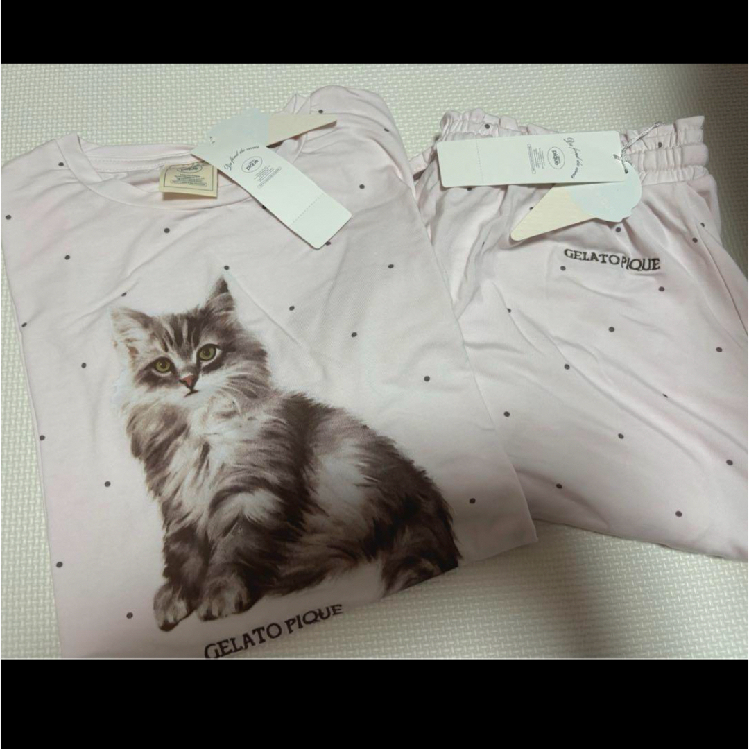 新品 ジェラートピケ ジェラピケ キャット 猫 ネコ ピンク 上下 新品 ジェラートピケ ジェラピケ キャット 猫 ネコ ピンク 上下