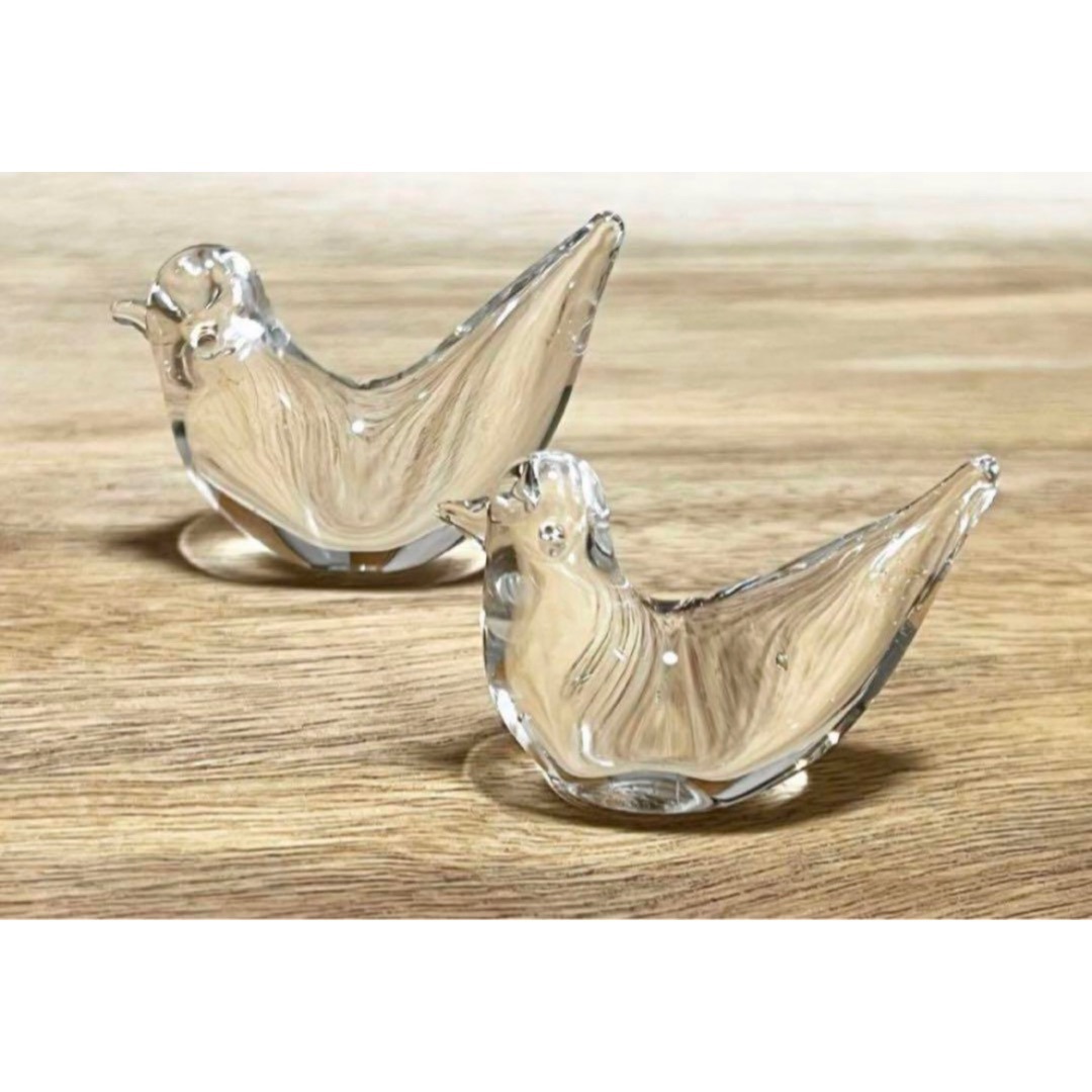 【新品】ガラスの小鳥のスタンド インテリア/住まい/日用品のインテリア小物(置物)の商品写真