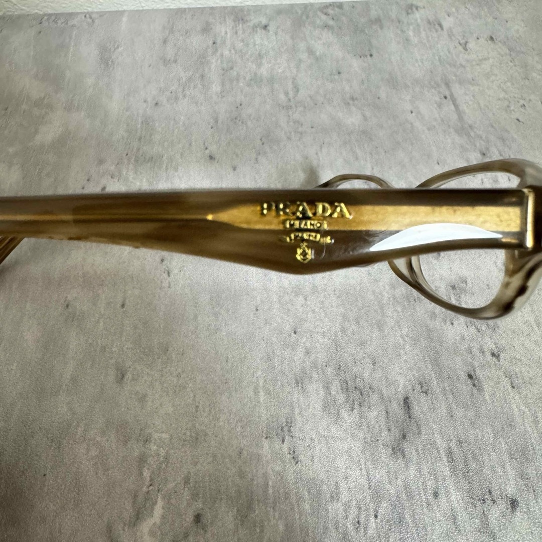 ✨美品 プラダ PRADA メガネ VPR11P クリア グレー 度なし ✨美品 プラダ PRADA メガネ VPR11P クリア グレー 度なし