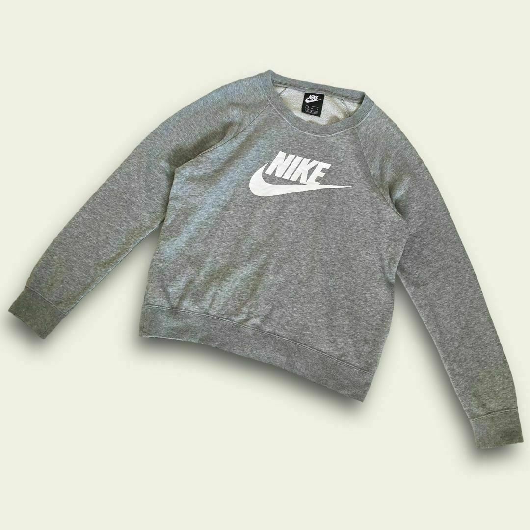 NIKE - 美品 NIKE ナイキ スウェット トレーナー M グレー ビッグロゴ プリントの通販 by きさらぎ's shop｜ナイキならラクマ