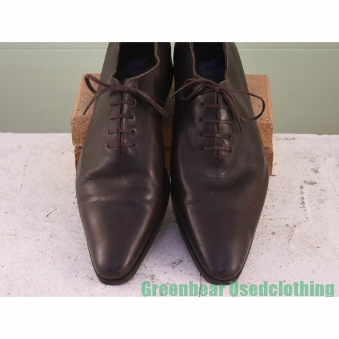 高級 LODING shoes ホールカットシューズ 良い味 茶 ブラウン メンズ 9.5 27.5cm X530 メンズの靴/シューズ(ドレス/ビジネス)の商品写真