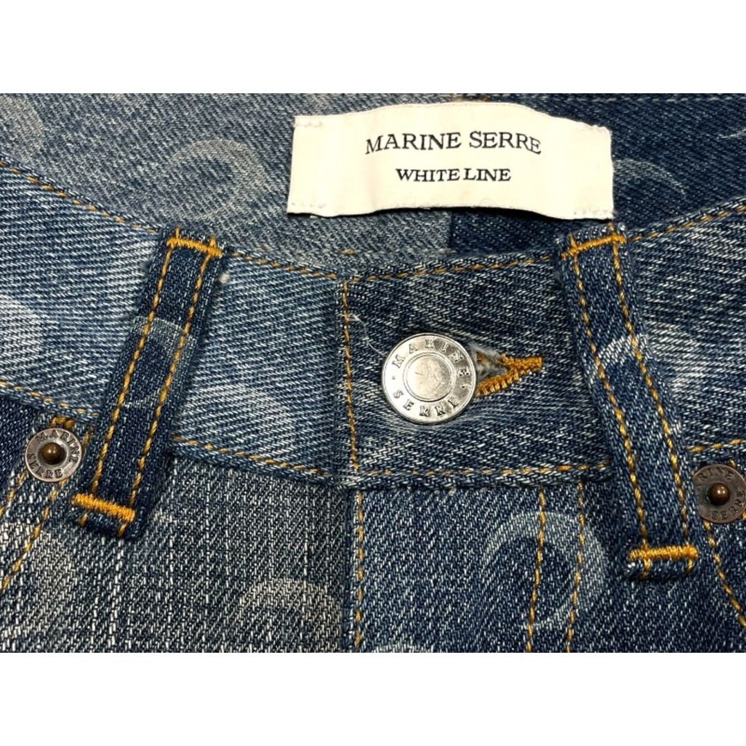 Marine Serre マリーンセル WHITE LINE パッチワーク デニム Marine Serre マリーンセル WHITE LINE パッチワーク デニム