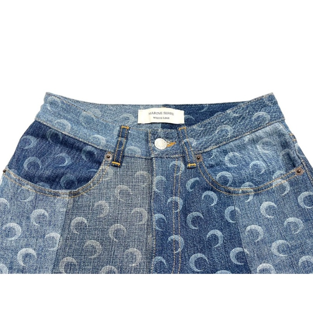Marine Serre マリーンセル WHITE LINE パッチワーク デニム Marine Serre マリーンセル WHITE LINE パッチワーク デニム