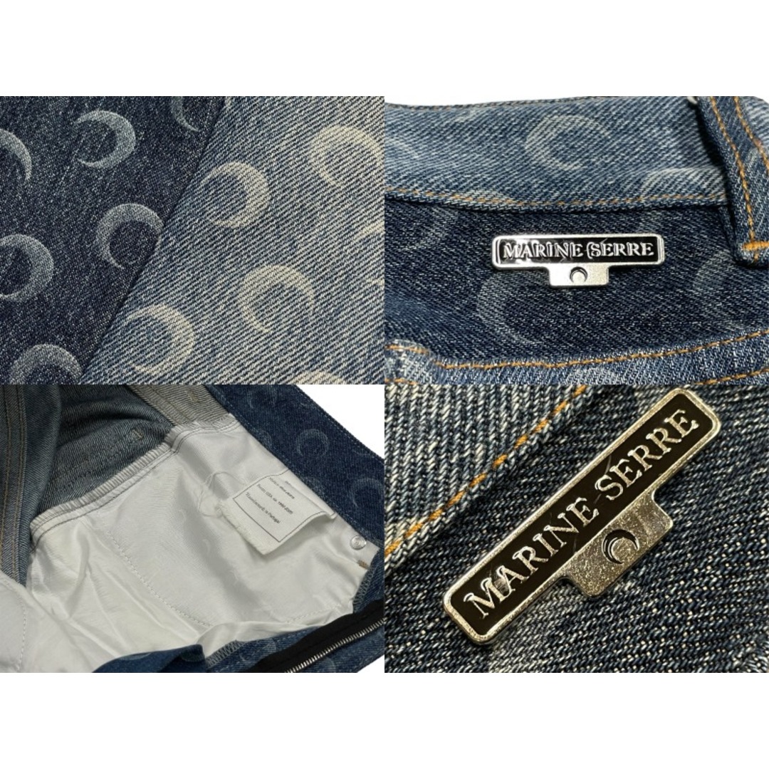 Marine Serre マリーンセル WHITE LINE パッチワーク デニム Marine Serre マリーンセル WHITE LINE パッチワーク デニム