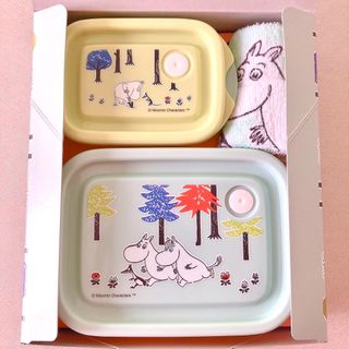 ムーミン(MOOMIN)の【新品】ムーミン❤︎ランチBOXセット 百貨店購入 お弁当箱 タッパー おしぼり(弁当用品)