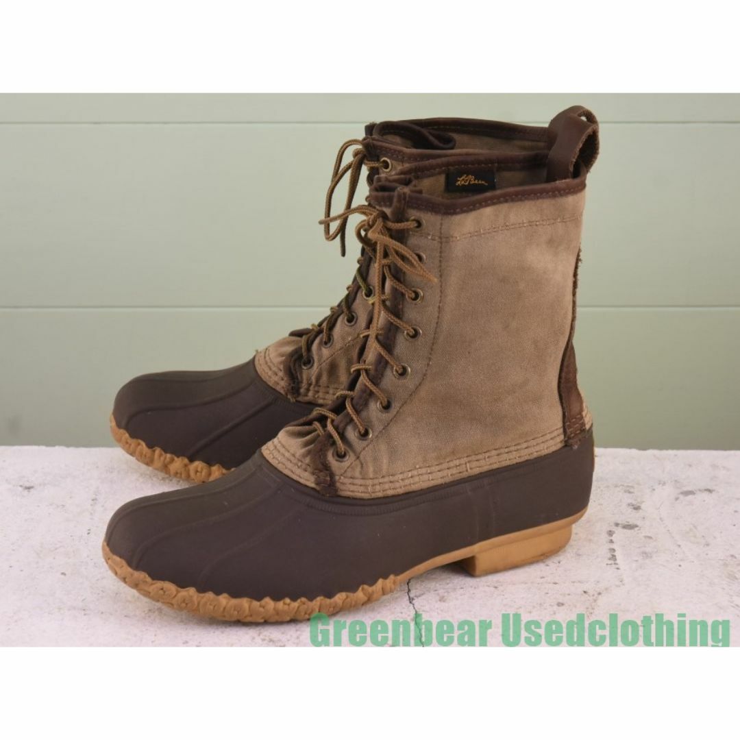 初売りセール USA製 - L.L.Bean L.L.ビーン カーキ キャンバス ビーンブーツ 男性用