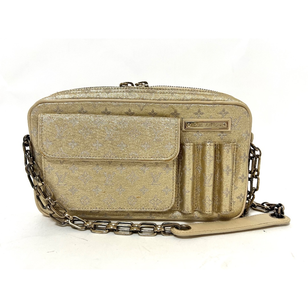 LOUIS VUITTON - LOUIS VUITTON ルイヴィトン モノグラム シャイン マッケンナ ショルダーバッグ ゴールド M92362 美品