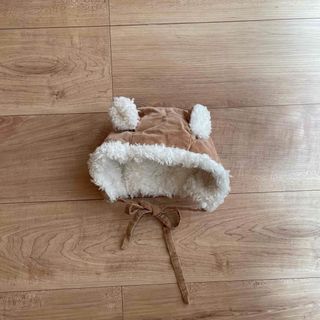 ハンドメイド　くま耳帽(帽子)