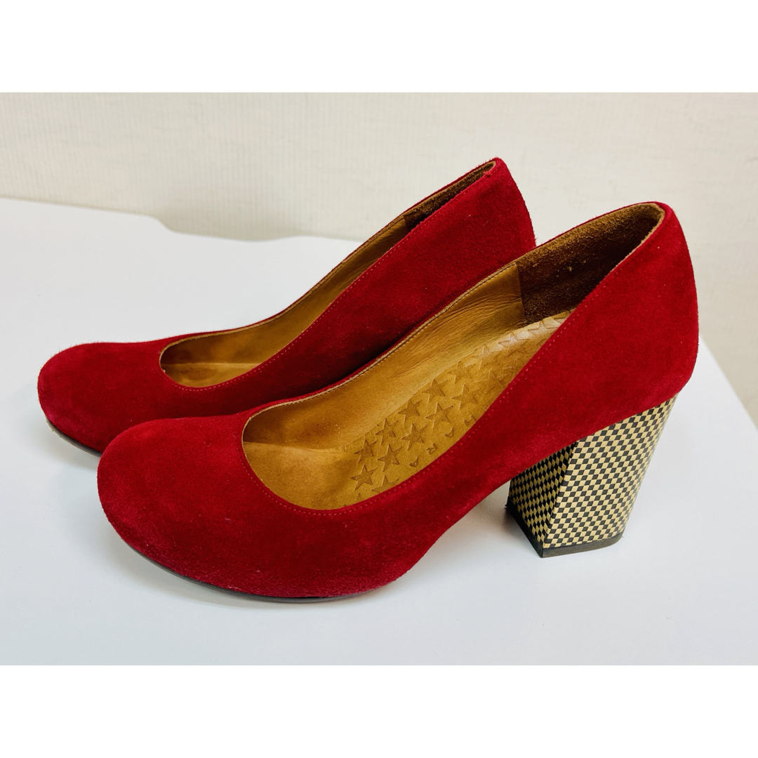☆美品☆チエミハラ スエーパンプス 赤/レッド 35.5(22.5〜23.0 ☆美品☆チエミハラ スエーパンプス 赤/レッド 35.5(22.5〜23.0