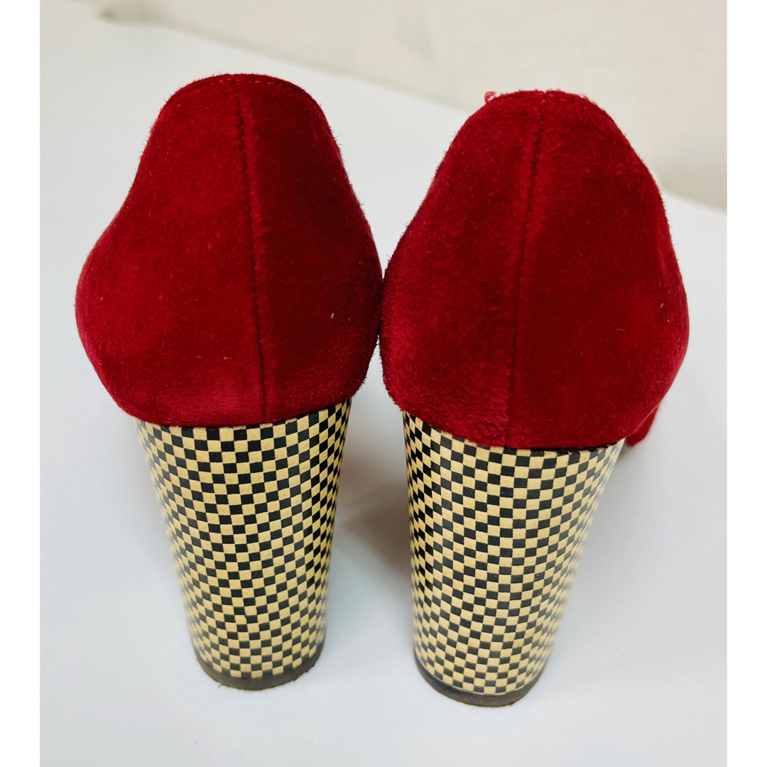 ☆美品☆チエミハラ スエーパンプス 赤/レッド 35.5(22.5〜23.0 ☆美品☆チエミハラ スエーパンプス 赤/レッド 35.5(22.5〜23.0