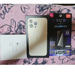 アイフォーン(iPhone)のiPhone13PROMAX128AirPods第二世代フィルムセット(スマートフォン本体)
