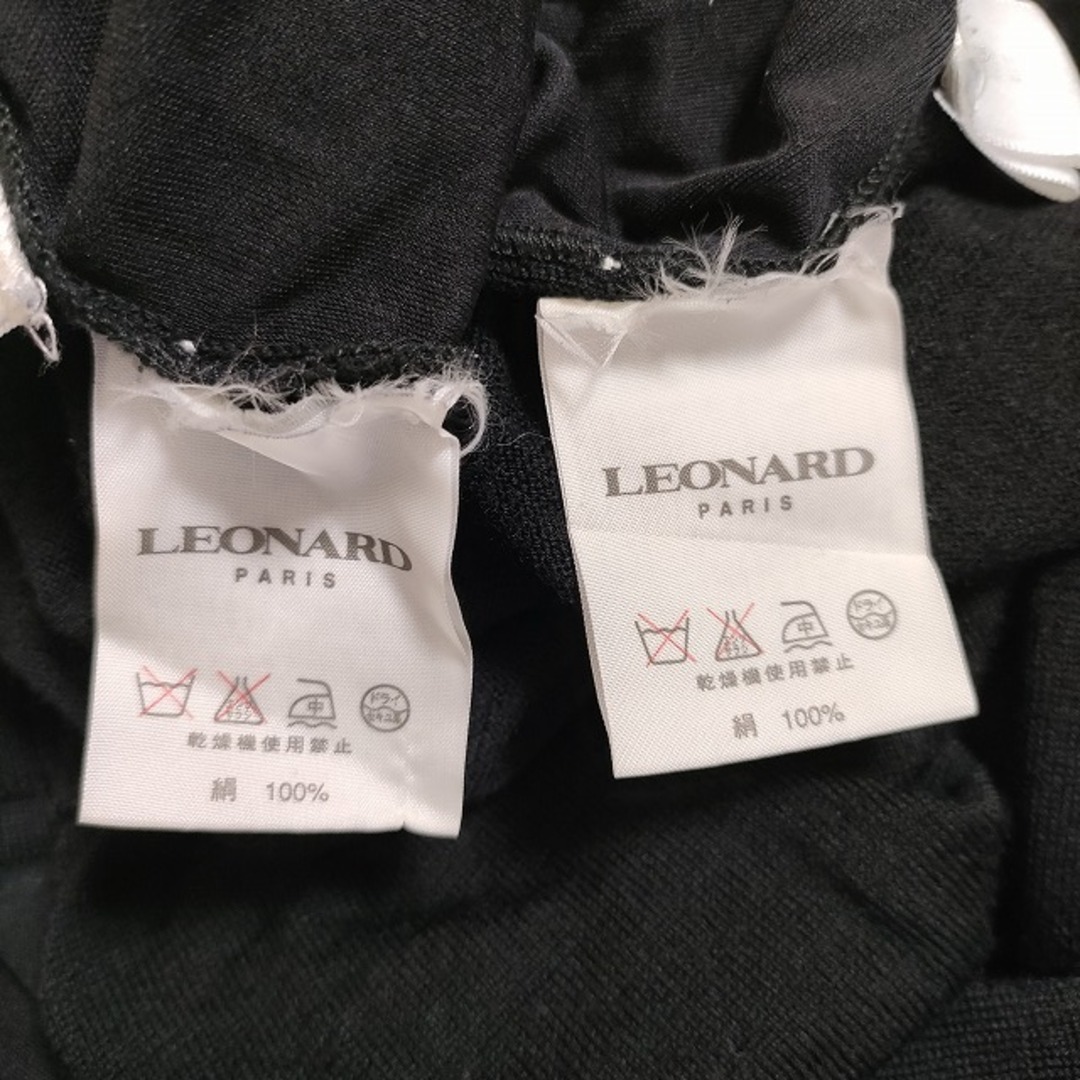 LEONARD(レオナール) アンサンブル レディース - 黒×ピンク LEONARD(レオナール) アンサンブル レディース - 黒×ピンク