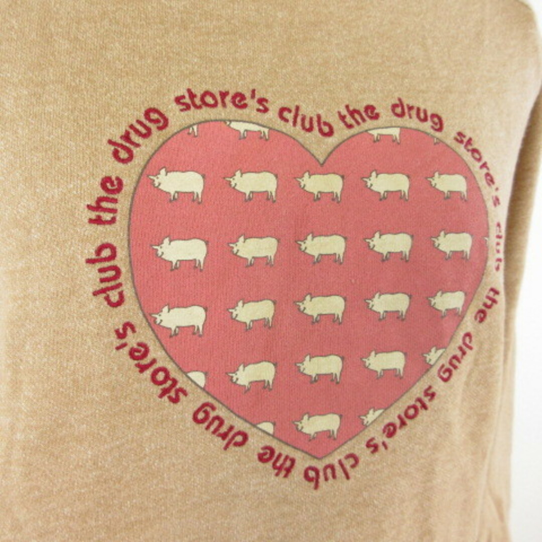 other(アザー)のDRUG STORE'S カットソー 長袖 プリント 茶 3 *T215 レディースのトップス(カットソー(長袖/七分))の商品写真